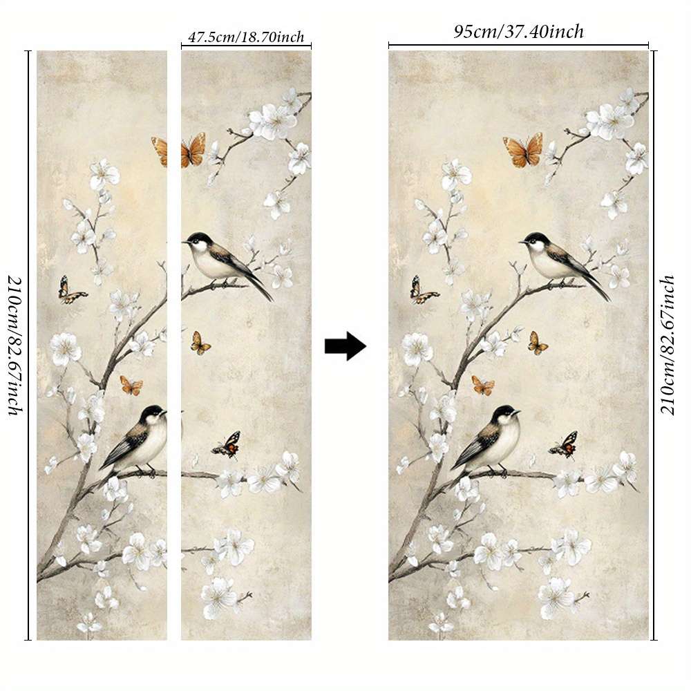 1Pc 76.96x199.9cm Door Window Sticker