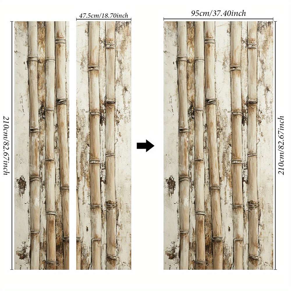 1Pc 95.0x209.8cm Door Window Sticker