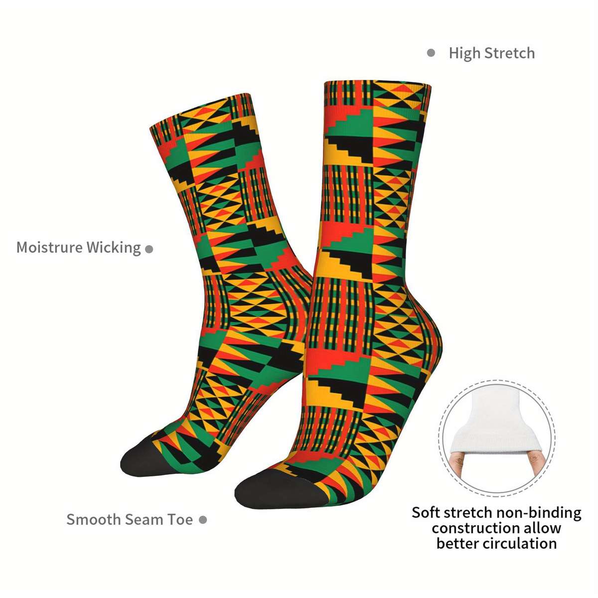 1 Pair Multicolor One Size Socks
