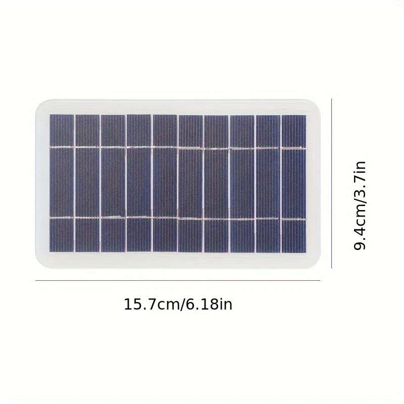 1pc Portable USB Solar Panel Charger Compact Multi-Function Outdoor Power Bank with LED Indicator Li