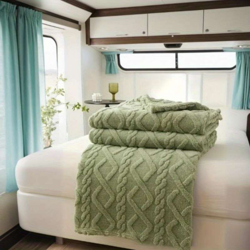 Blanket Color Green size 75cmx100cm