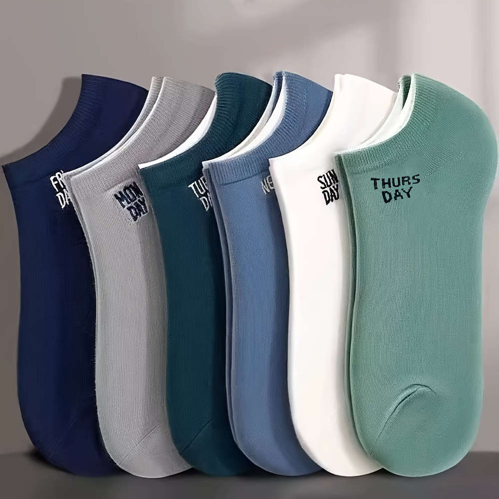 7 Pairs Of Mixed Colors One Size High Elastic Socks