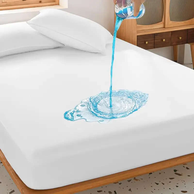 Waterproof Mattress Protector With Deep Pockets Breathable Noiseless Bed Cover 200x220cm