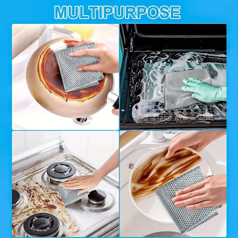10pcs of Stainless Steel Wire Mesh Dishcloths