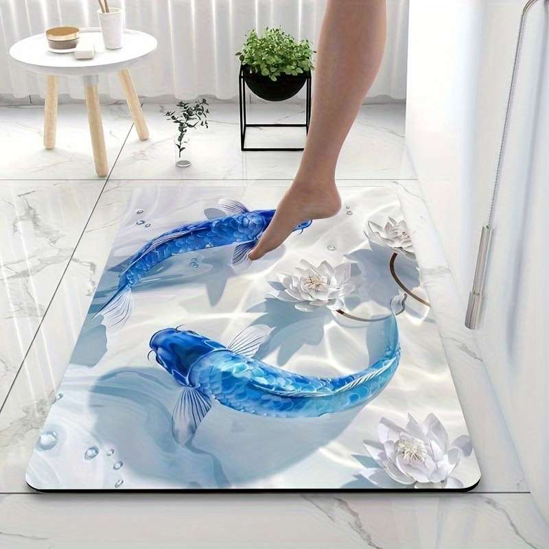 1Pc 50x80cm 19.6 31.4inch Fish Floor Mat