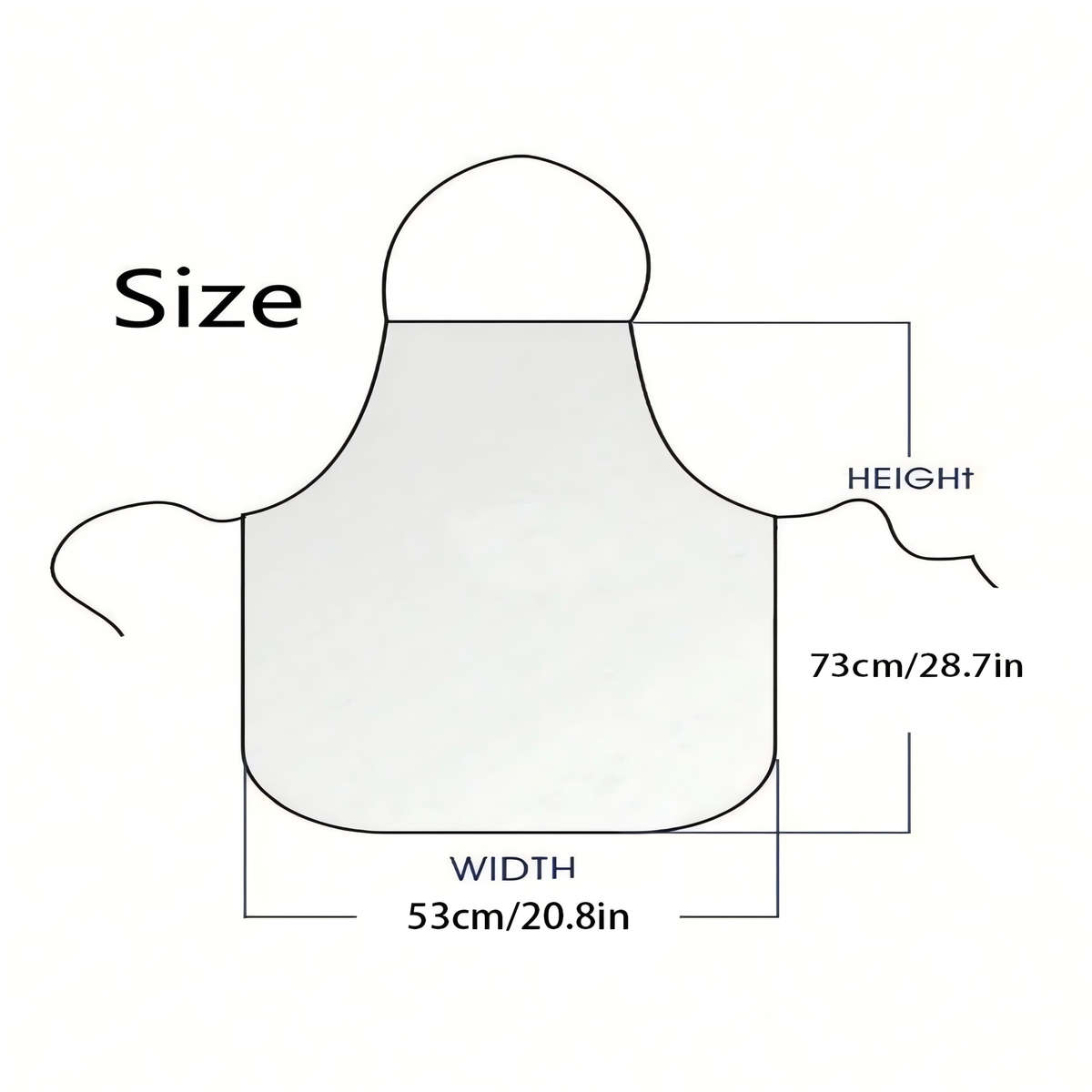 1pc Sleeveless Polyester Apron with Body Print for Home Kitchen Baking 100% Polyester Work Ap