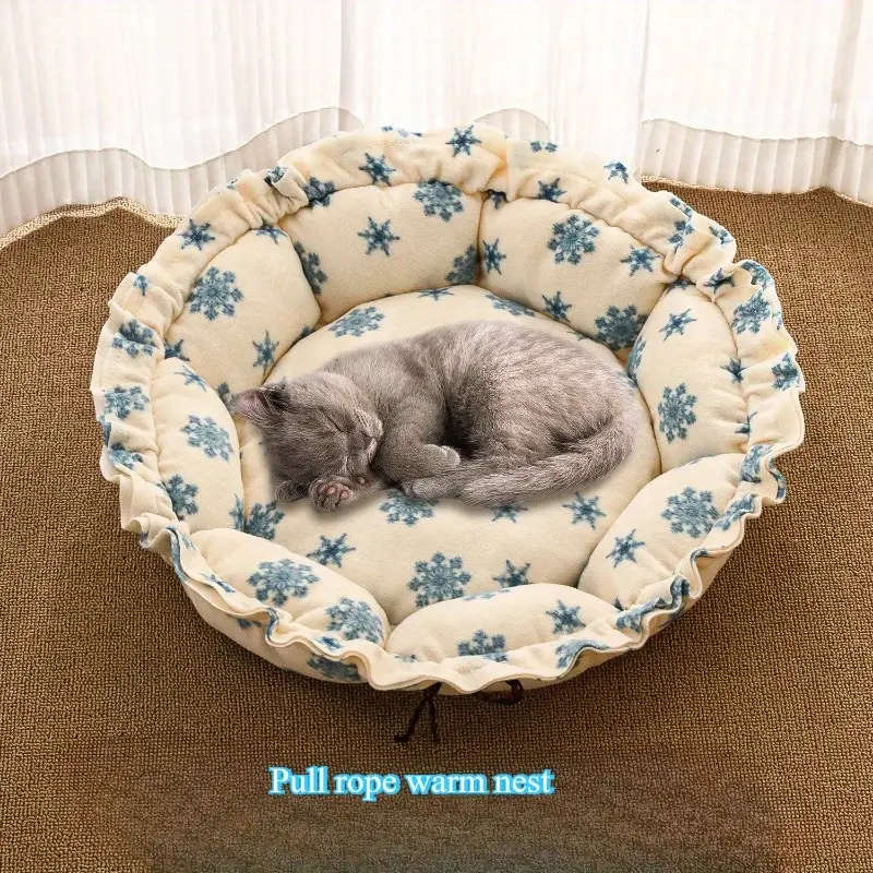 Comfy Pumpkin Themed Pet Bed Small Size