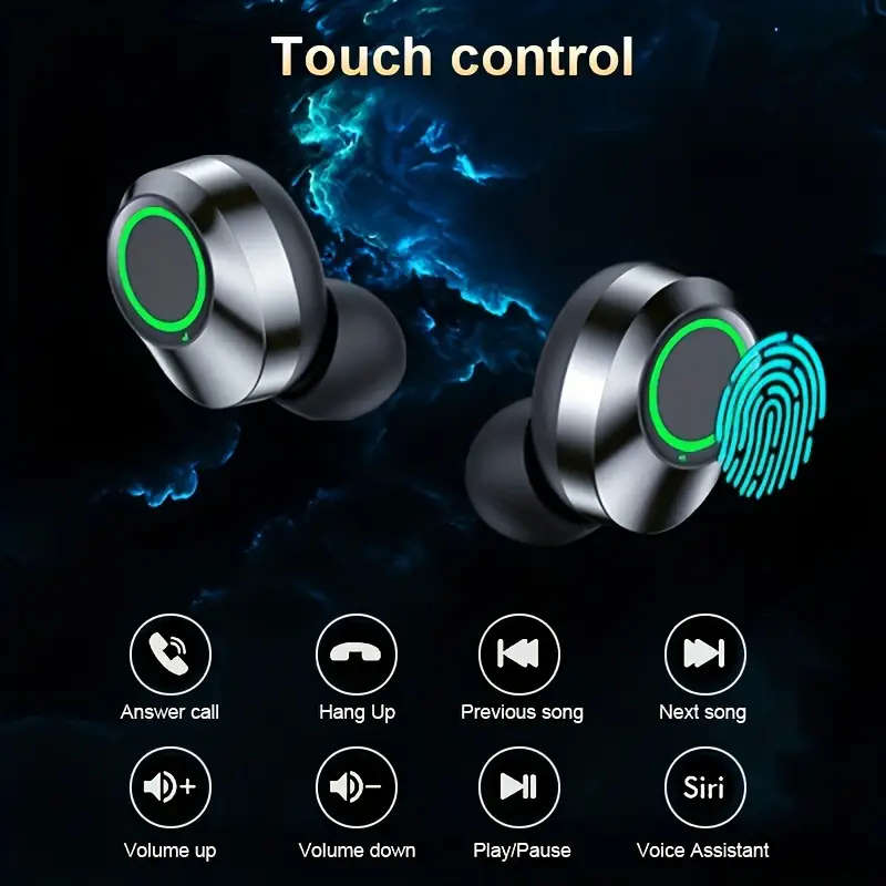 Wireless Headphones with Extended Battery Life Hi-Fi Stereo Sound And Microphone for Android And Ios