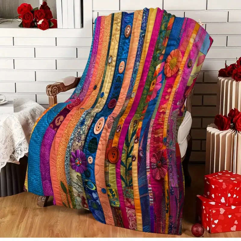 1 Bohemian Patchwork Quilt Blanket 130*150cm