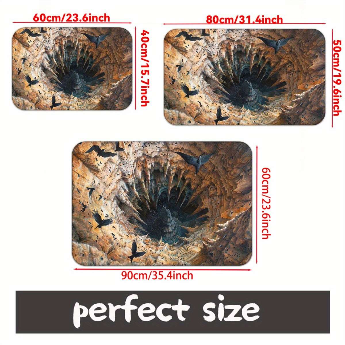 1Pc 23.6x35.4inch 60x90cm Floor Mat