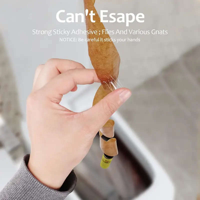 3-Piece Non-Toxic Sticky Fly Traps Heavy Duty Sticky Insect Catcher Reel With Hanging Loop