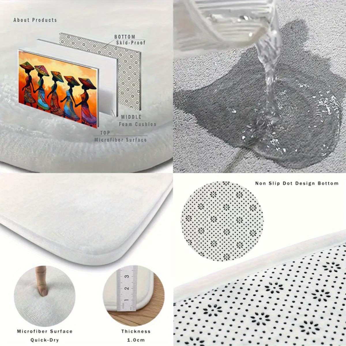 1Pc 40x60cm 15.75x23.62inch Floor Mat