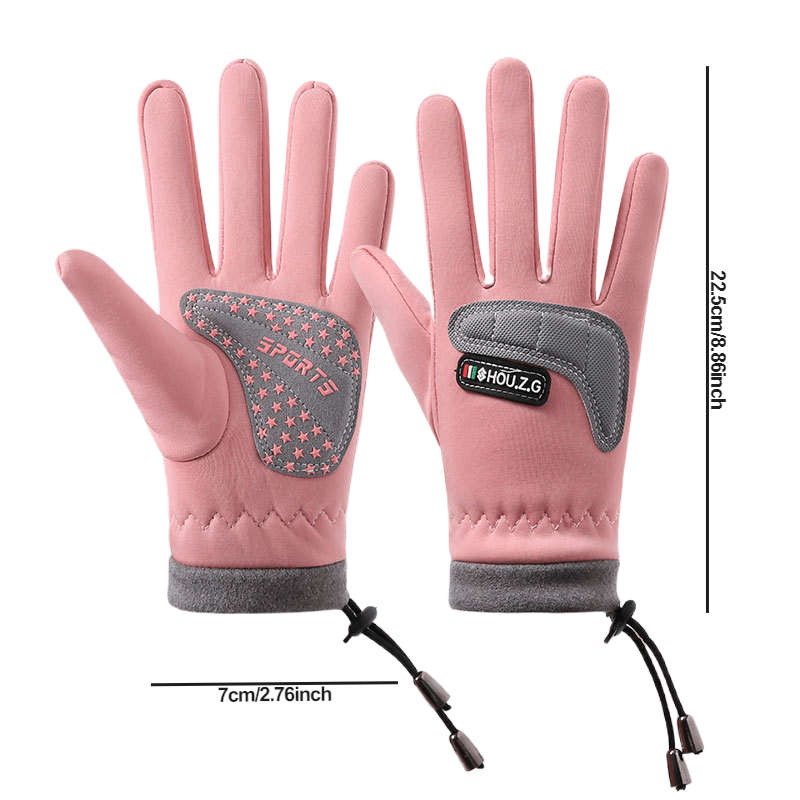 1 Pair Red E3 Warm Gloves