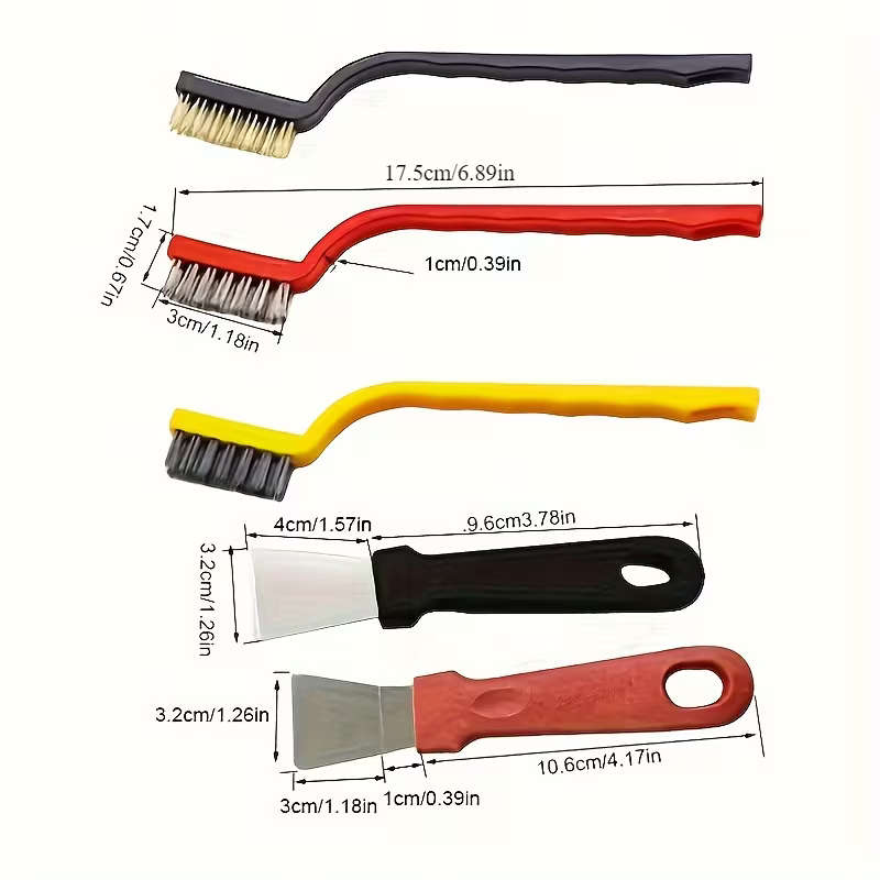 5Pcs Brushes And Scrapers Kitchen Cleaning Tool Set