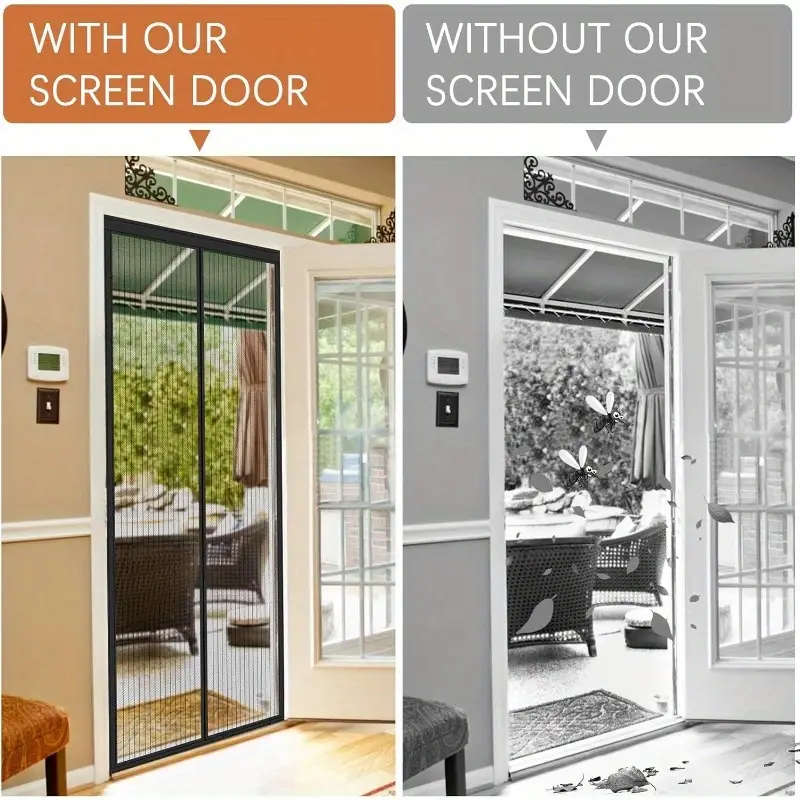 Self-Closing Magnetic Mosquito Net Door 90*210cm