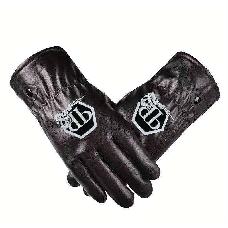 1 Pair Black Warm Gloves