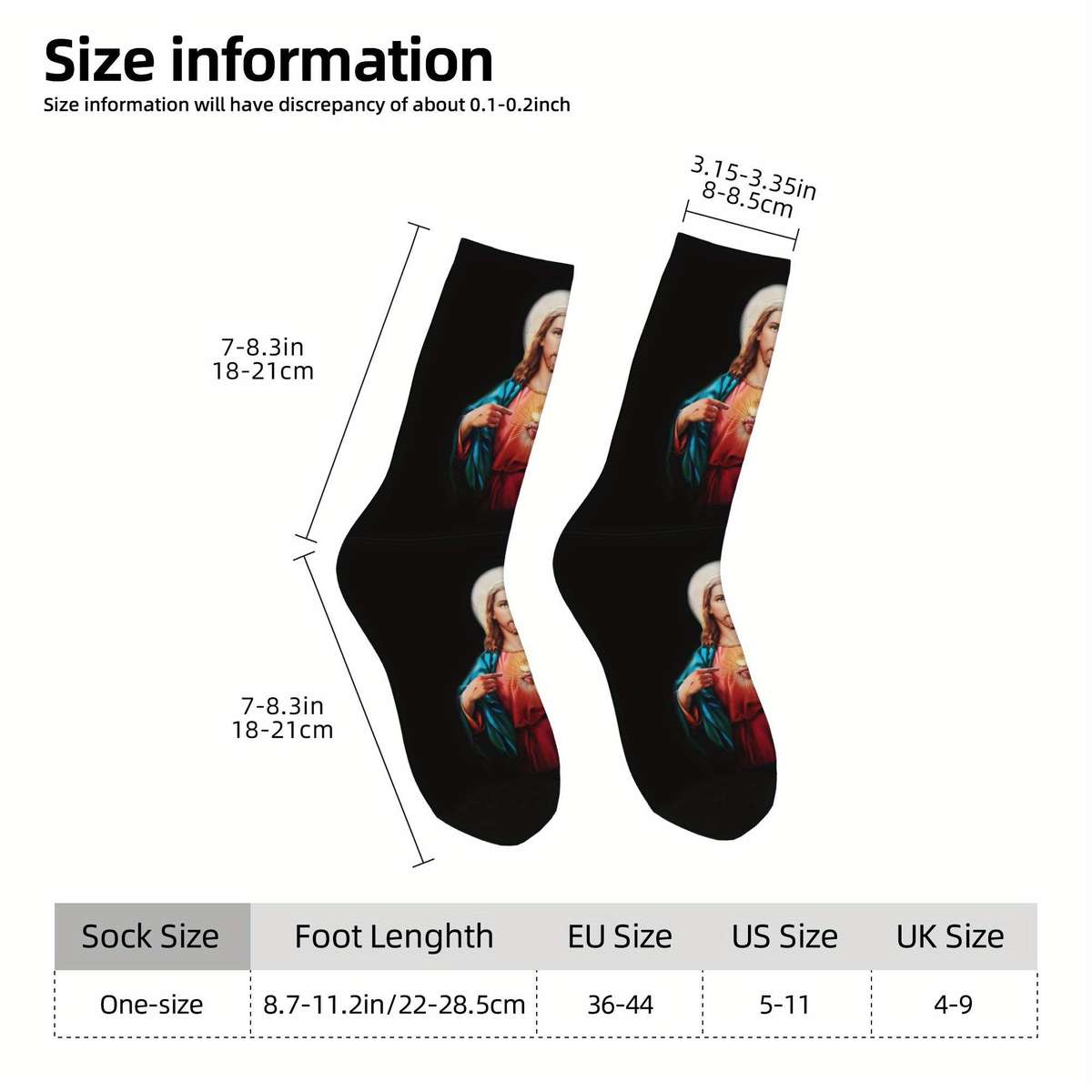 1 Pair Multicolor One Size Socks