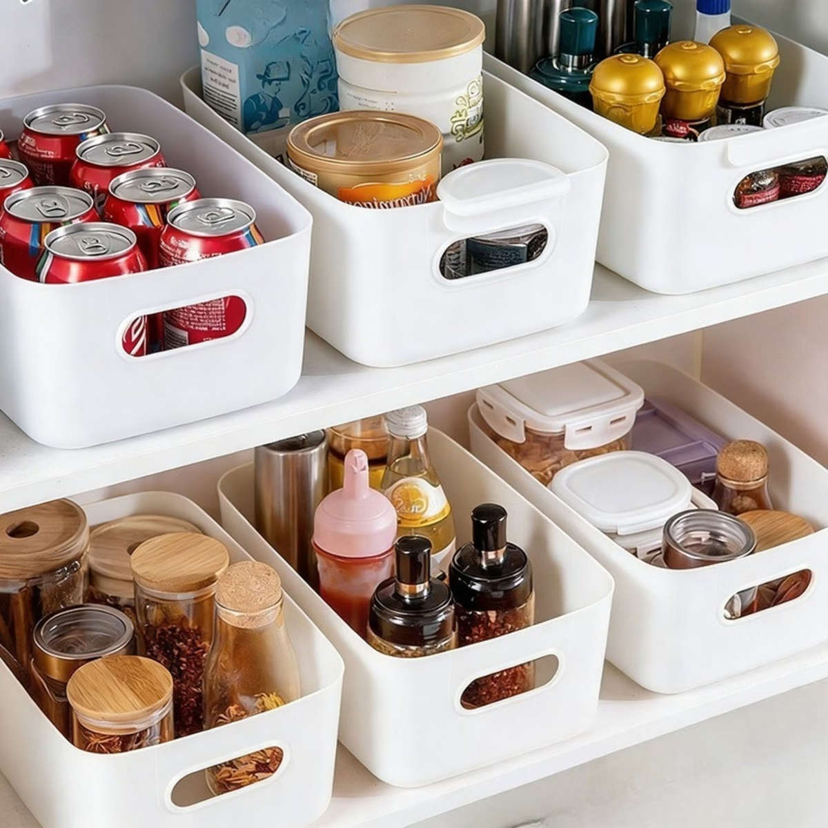 1-Pack Stackable Plastic Storage Bins