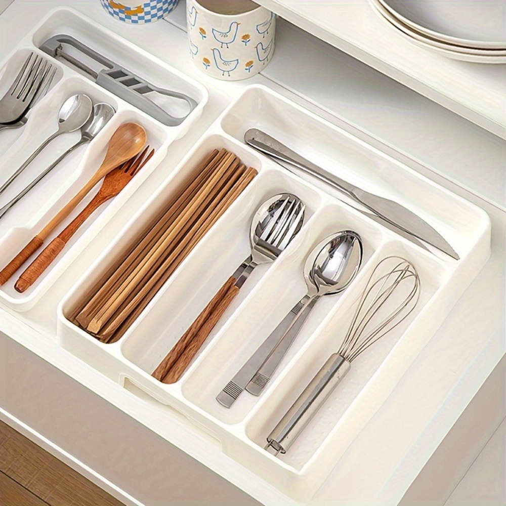 1pc Durable Utensil Organizer Box 1pc Multi-Compartment Kitchen Utensil Organizer Durable P