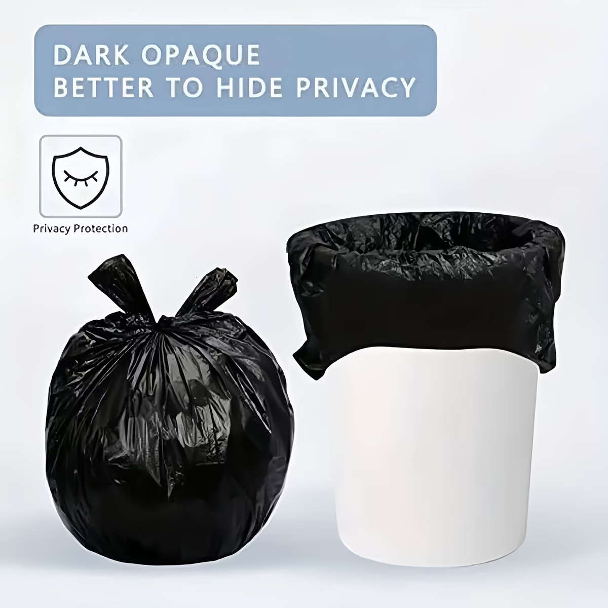 5 Rolls Of 200 Thick Black Handheld Garbage Bags