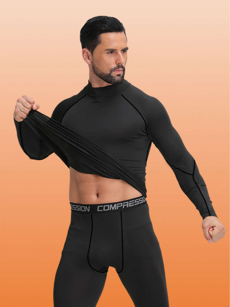 Thermal Underwear Color Black Black Line Sizel
