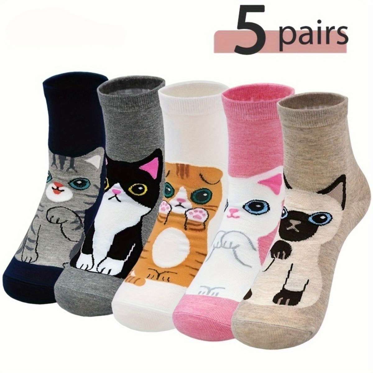 Sock 5 Pairs Color Mixing One Size
