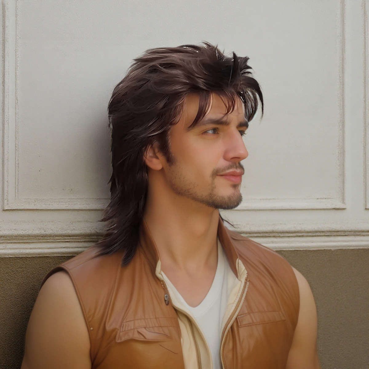 1Pc Black 45.72cm Fashion Design Wig