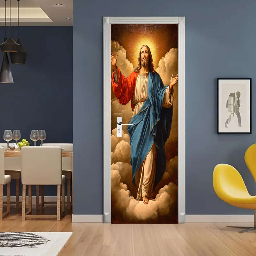 1pc 76.96x199.9cm Jesus Christian Themed Stickers