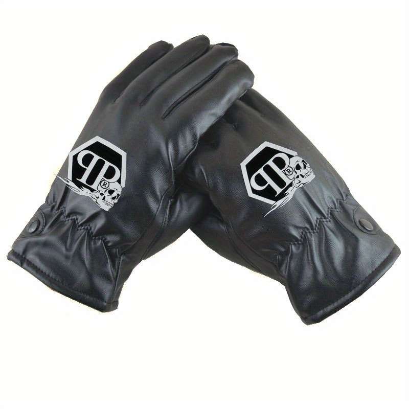 1 Pair Black Warm Gloves