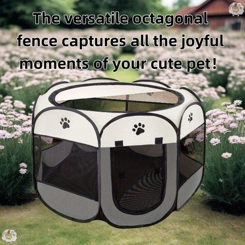 1pc Beige+coffee size Size: 91*91*58cm (Foldable)Pet Cage