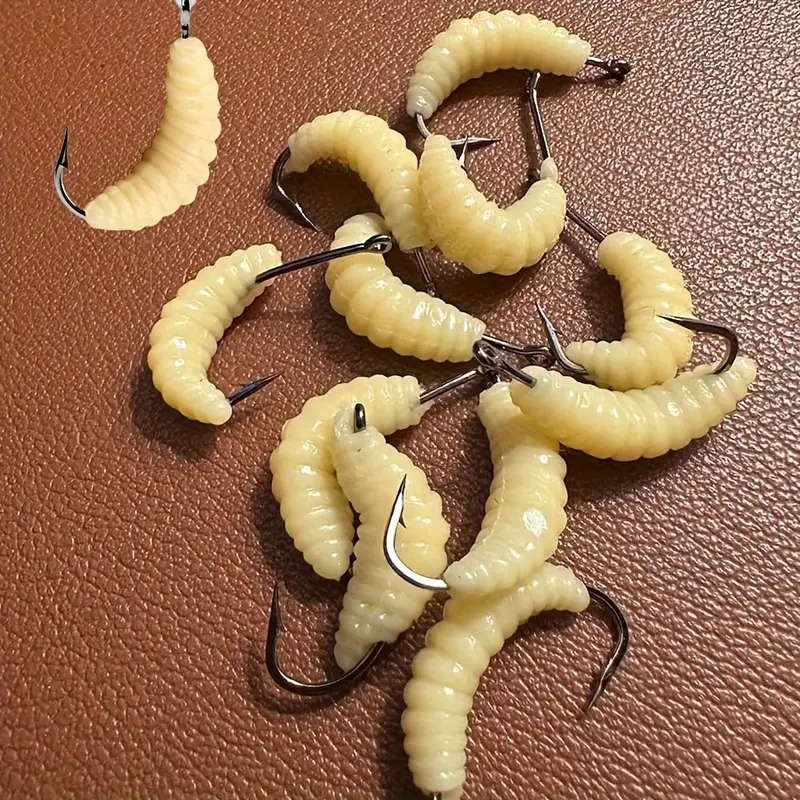 12 Piece Premium Rubber Worm Bait Set