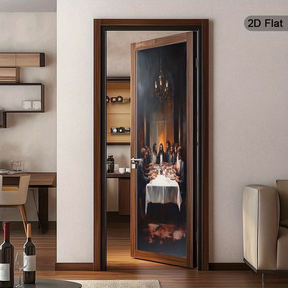 Religious  Themed Door Stickers    30.3X78.7 Inches (77X200 Cm)
