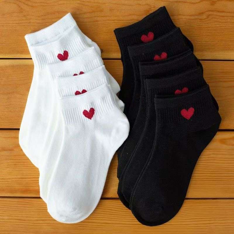 5 Pairs Black One Size High Elastic Socks