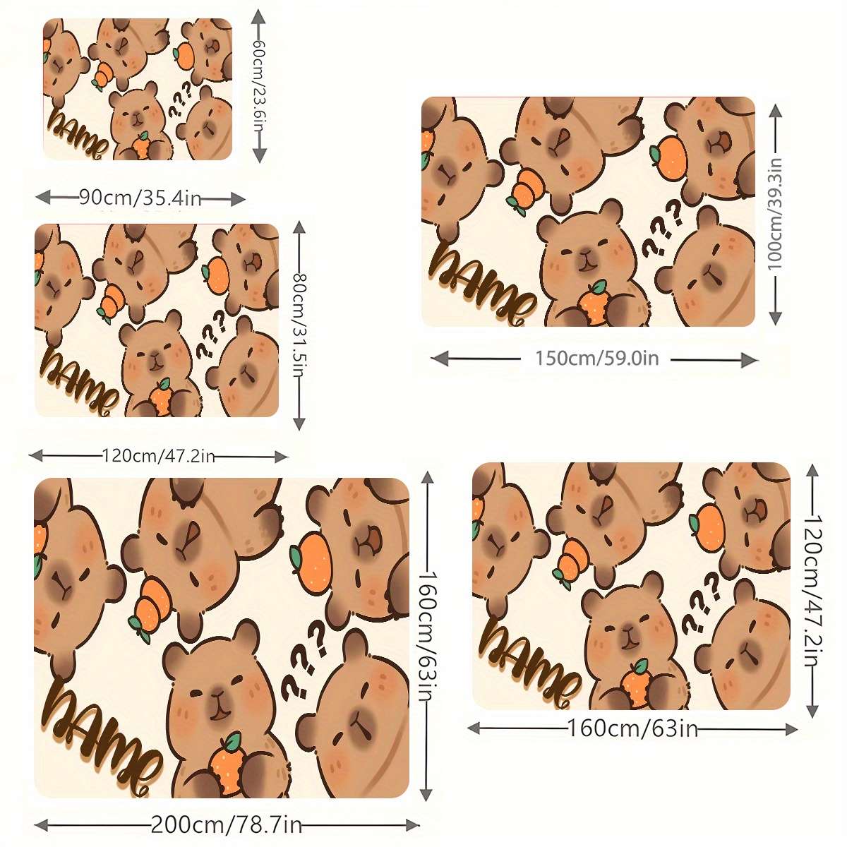 1Pc 39.3x59inch 100x150cm Floor Mat