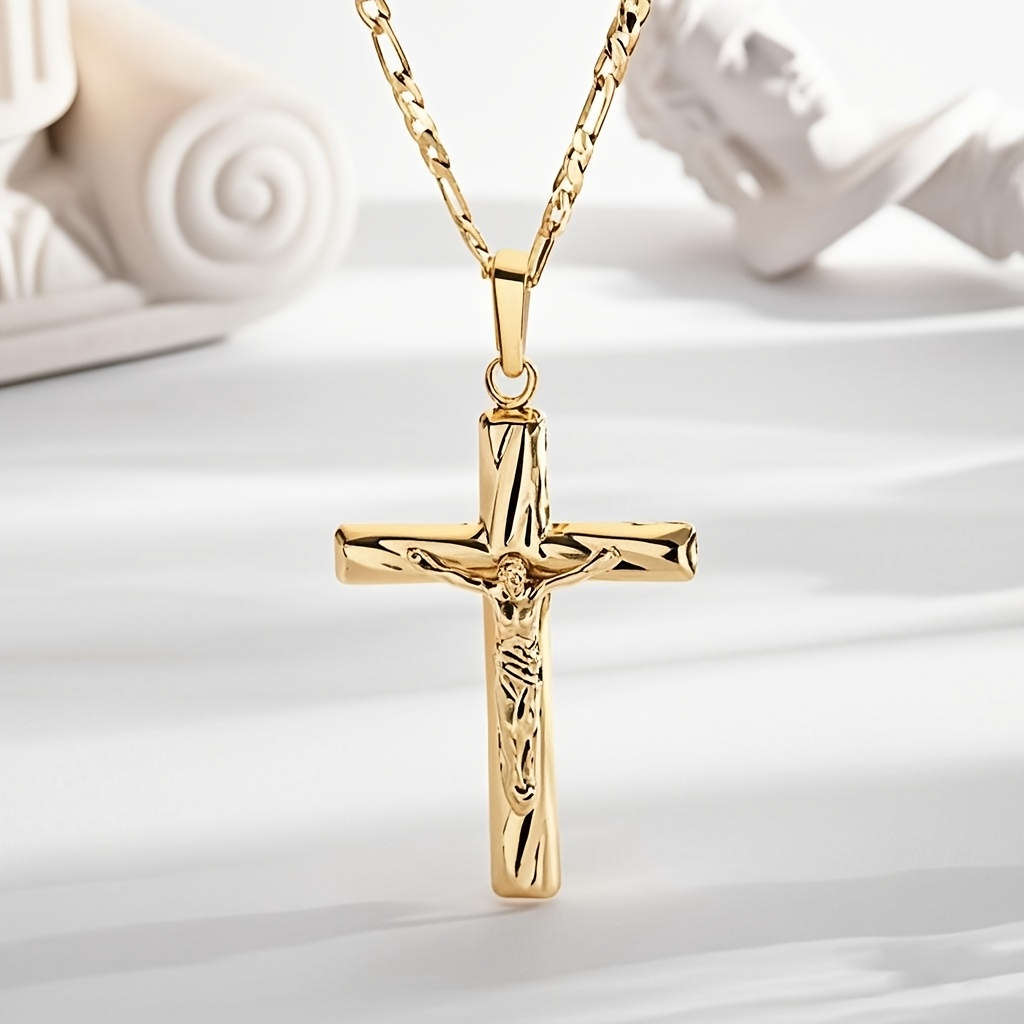 1 Piece Golden Jesus Theme Pendant