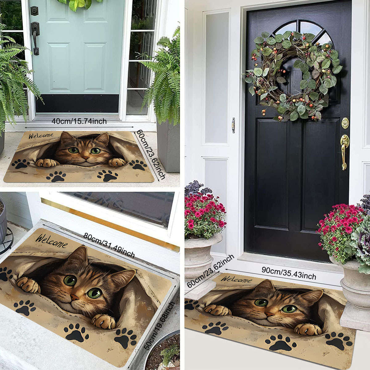 1Pc 60x90cm 23.62x35.43inch Floor Mat