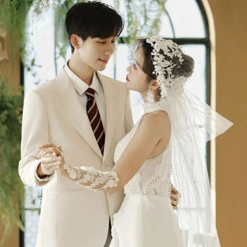 1 Pair Rose Bridal Long Sleeves