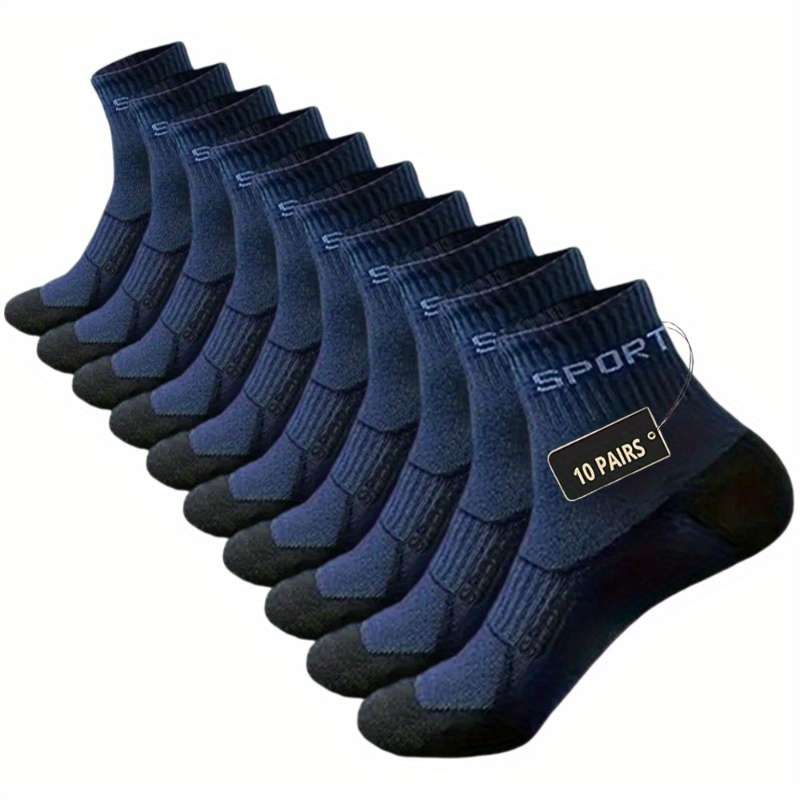 10 Pairs Dark Gray One Size High Elastic Socks