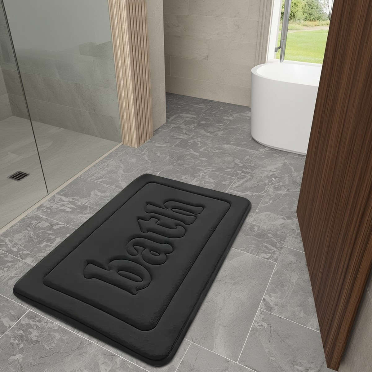 1Pc Light Gray 40x60cm 15.7x23.6inch Floor Mat
