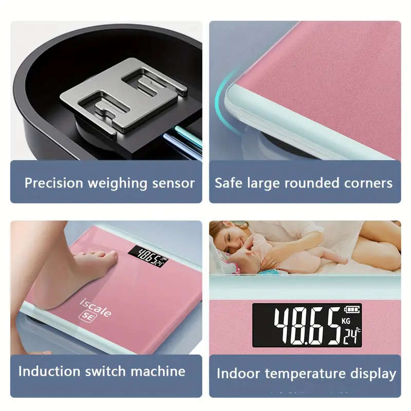 iscale SE Digital Bathroom Scale, Portable High-Accuracy Electronic Weighing