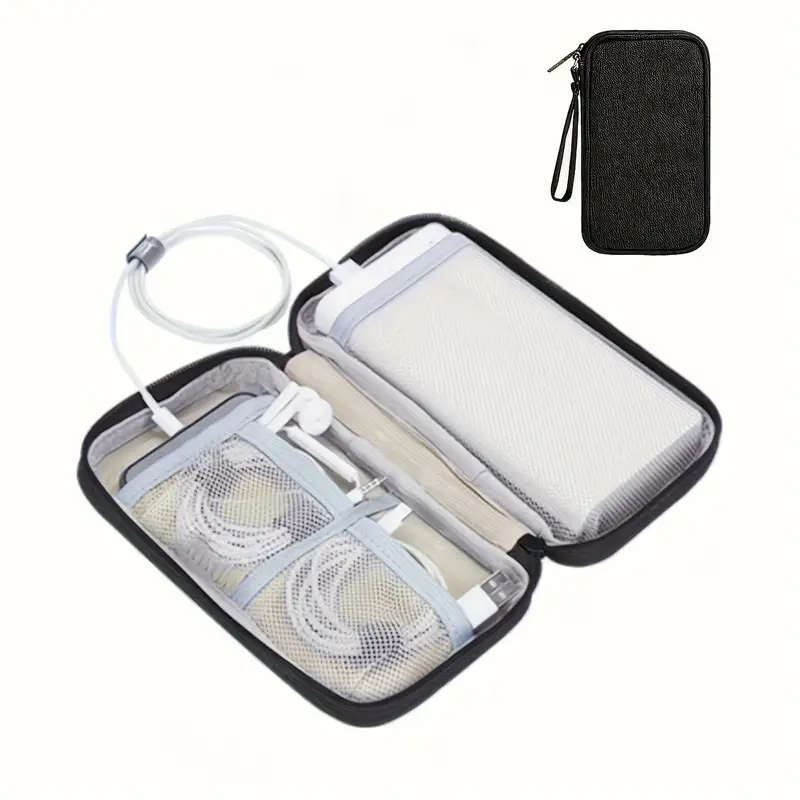 Elegant Nylon Storage Pouch for Phone Chargers and Digital Accessories Lightweight Portable Availabl