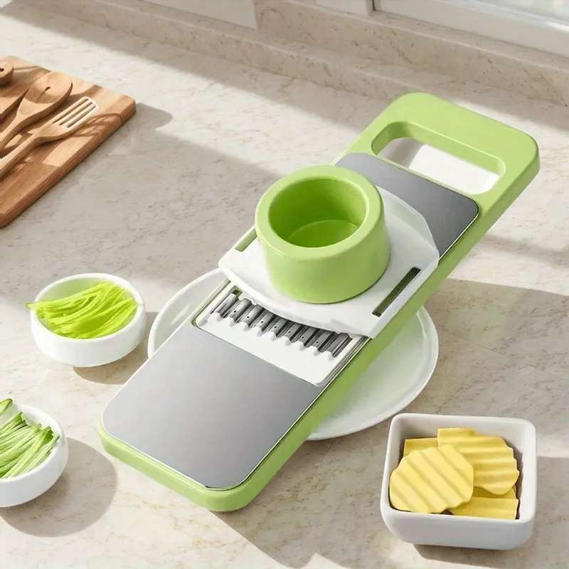 7pcs Professional Grade Kitchen Tools Stainless Steel Slicer with Replaceable Blade Thick and