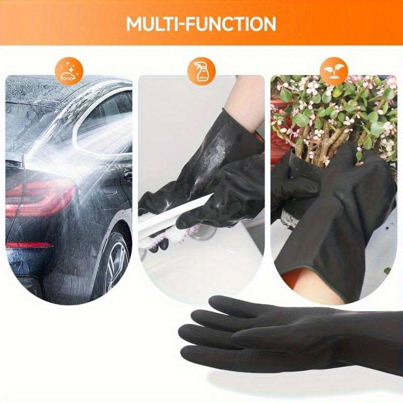 1 Pair  Black Household Cleaning Gloves