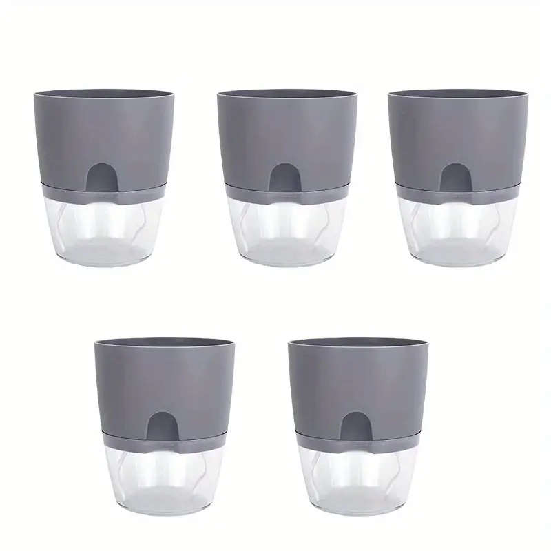 10-Pack Of Self-Absorbing Double-Layer Plastic Flower Pots