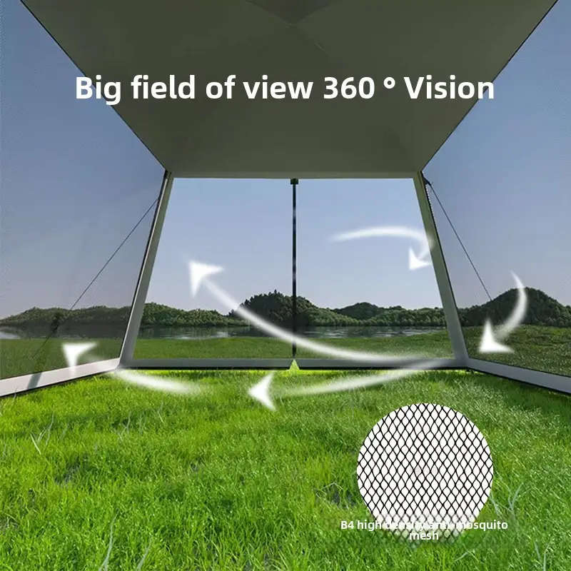 4-6 Person Family Camping Tent with Screen Window and Mosquito Net