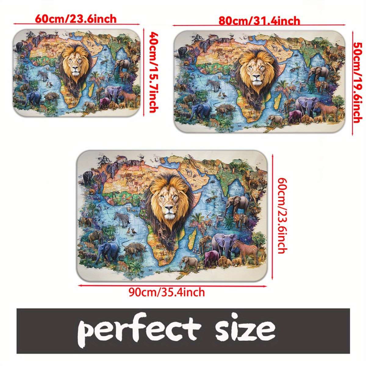 1Pc 15.75x23.62inch 40x60cm Floor Mat