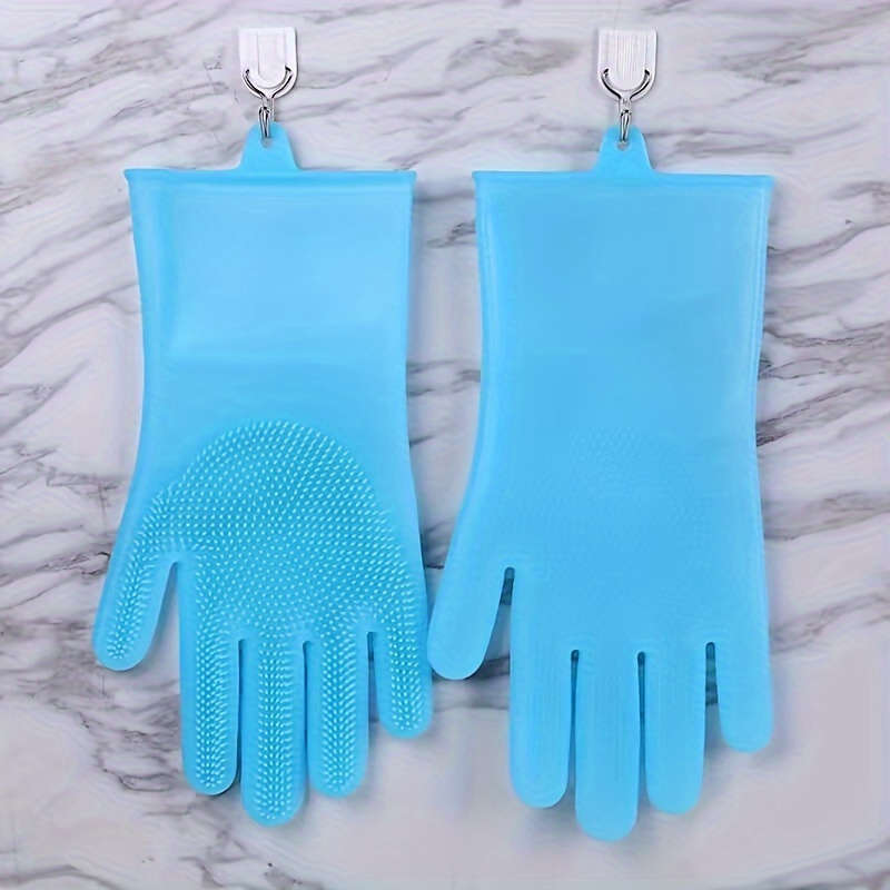 1 Pair Blue Household Cleaning Gloves