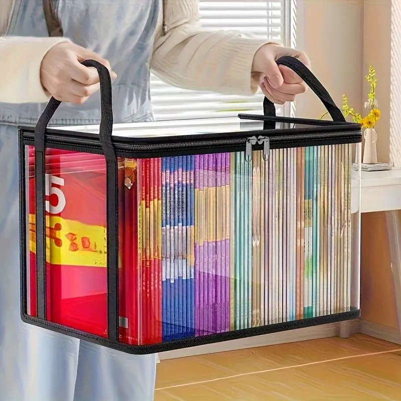 One Transparent Storage Bag With a 180° Flip-Top