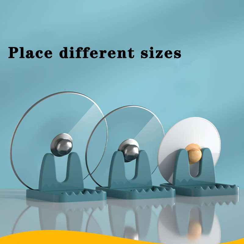 1pc Foldable Space-Saving Kitchen Organizer with Utensil Holder Lid Storage No Drill Adhesive M