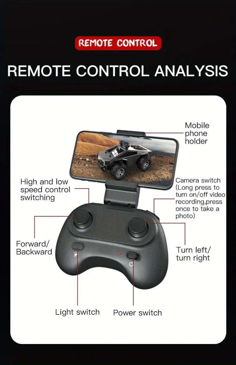 Remote Control Car with Camera Real-time Video Transmission